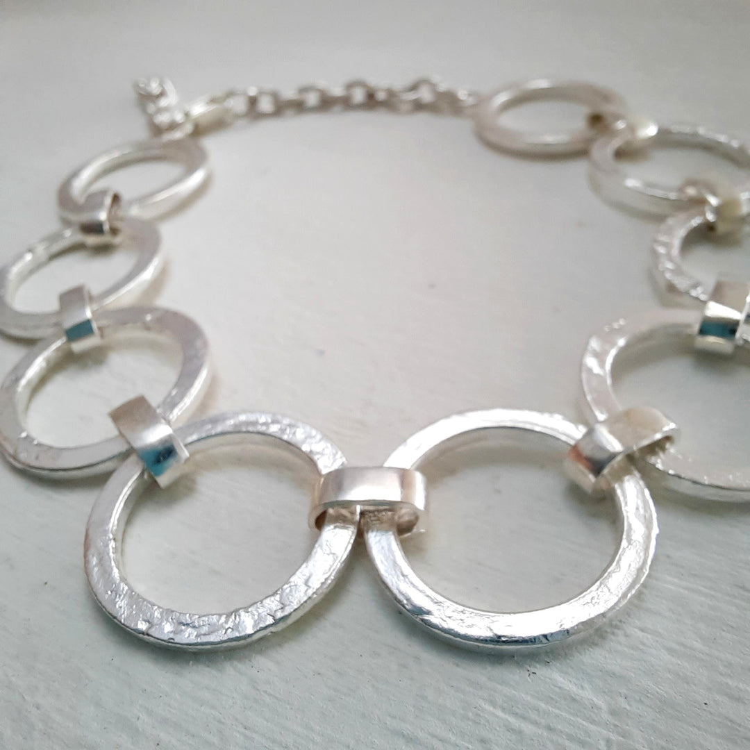 Pulsera argollas de plata para mujer – eclectiK Chile