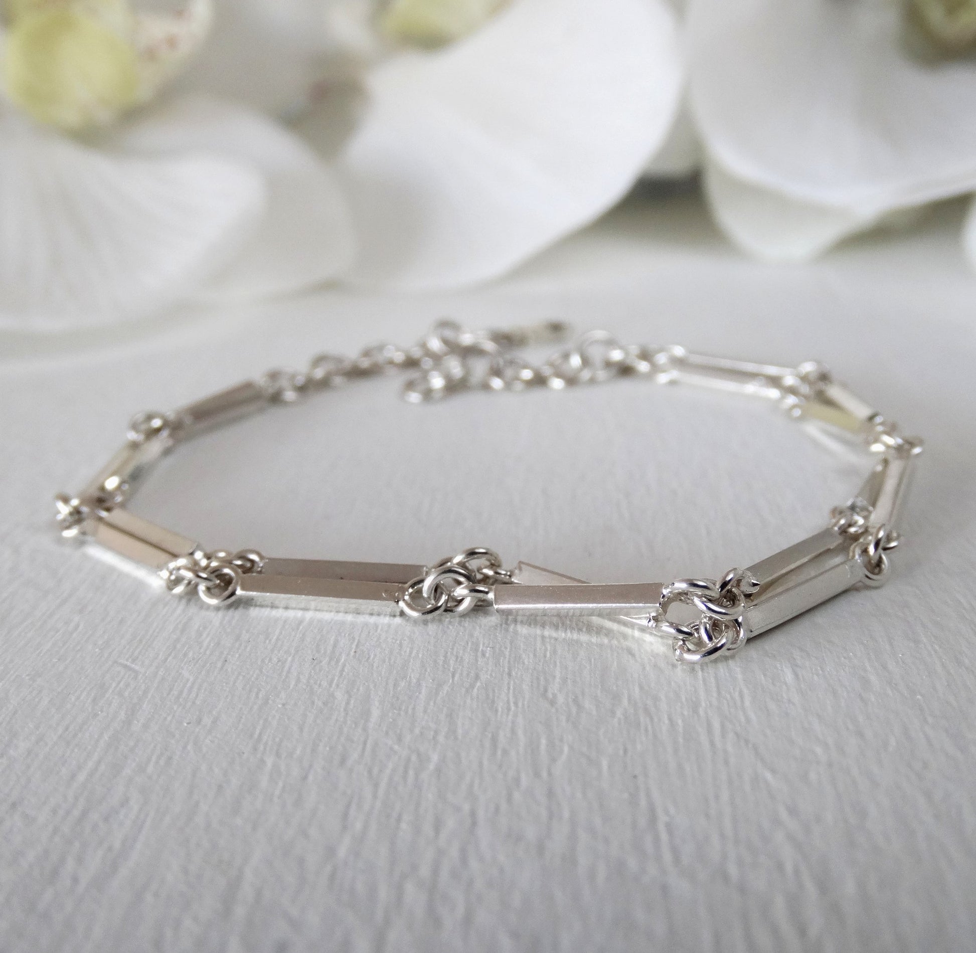 Pulsera plata mujer hecha a mano