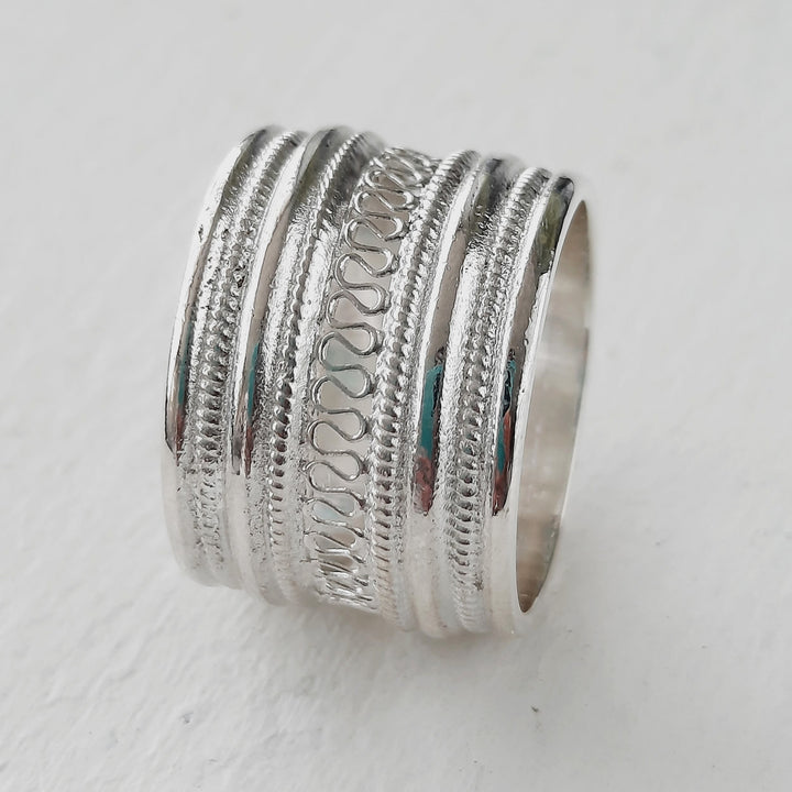Anillo de plata para mujer estilo hippie