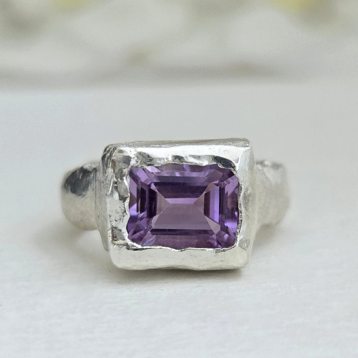 anillo de plata mujer con piedra natural
