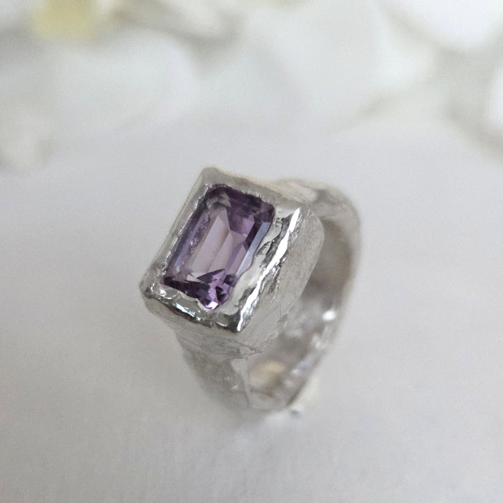anillo hecho a mano plata mujer
