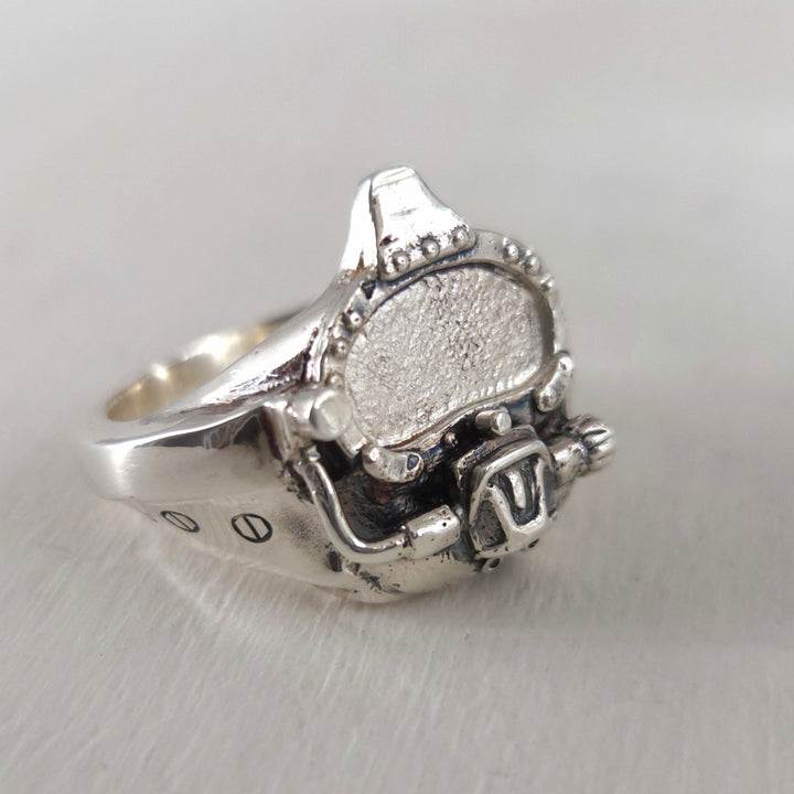 Anillo casco buceo submarino
